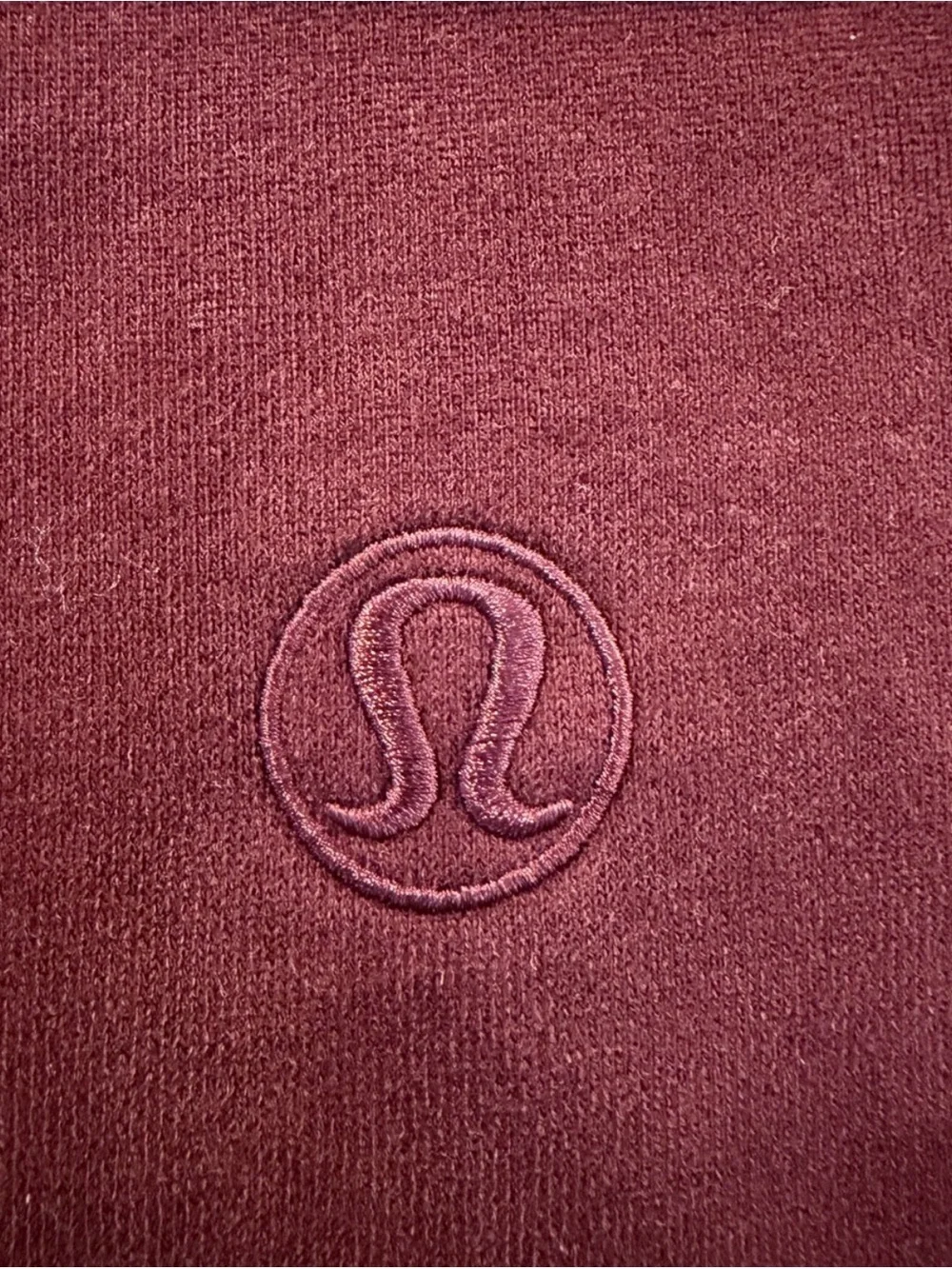 Lululemon Set of 2-Burgundy Half-Zip Jacket with Light Heather Grey Long Sweater
